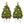 2-Ft. Cordless Pre-Lit Walkway Trees (Set of 2)