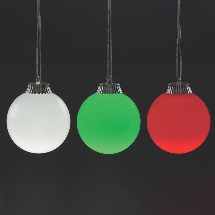 LED Outdoor Hanging Globe Ornaments (Set of 3)