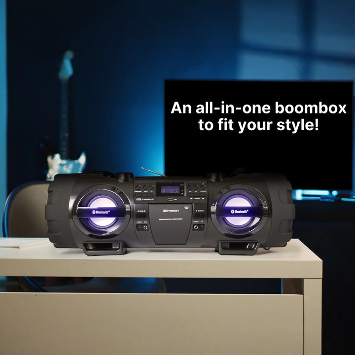 Dual Subwoofer Bluetooth Boombox