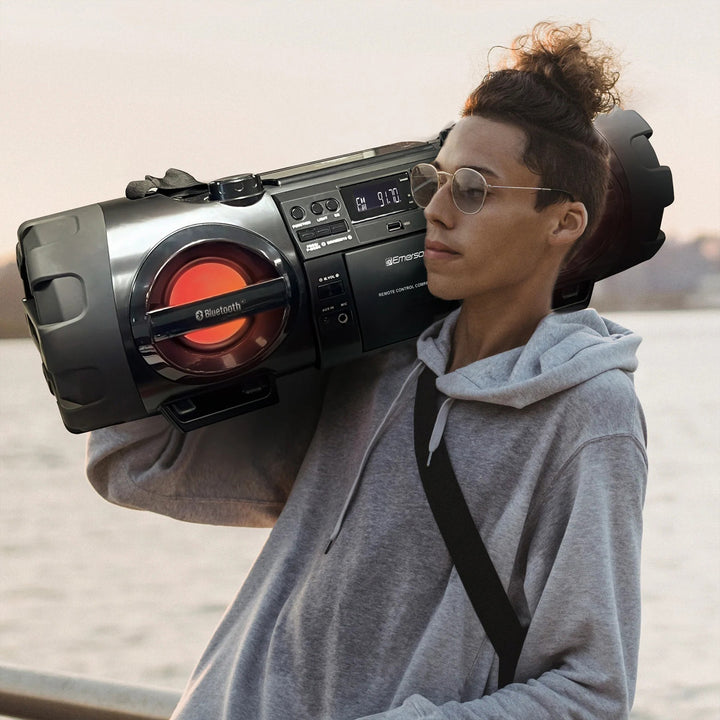 Dual Subwoofer Bluetooth Boombox