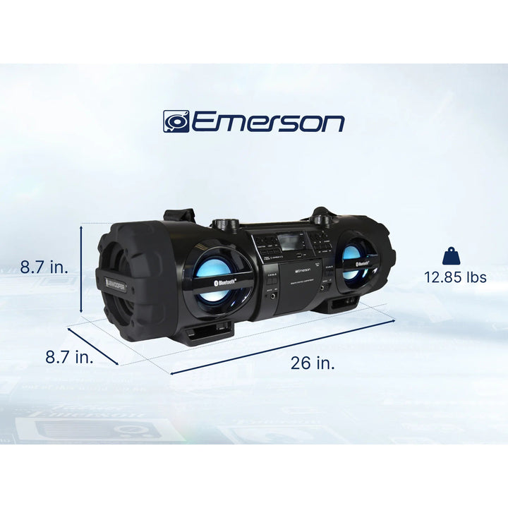 Dual Subwoofer Bluetooth Boombox
