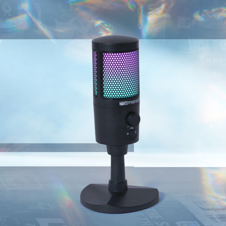 USB Gaming and Streaming Microphone with RGB Lighting