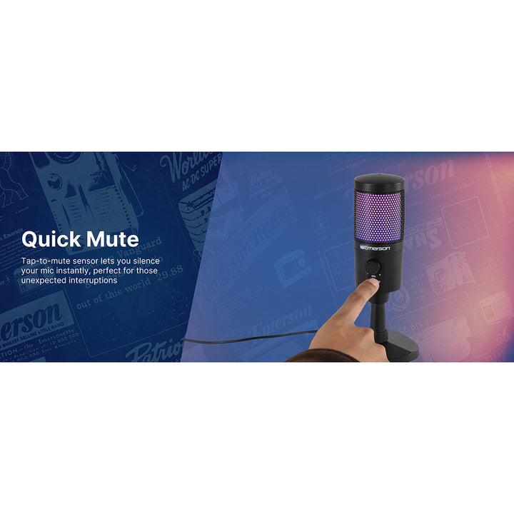 USB Gaming and Streaming Microphone with RGB Lighting