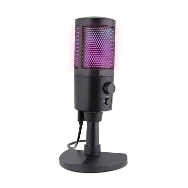 USB Gaming and Streaming Microphone with RGB Lighting
