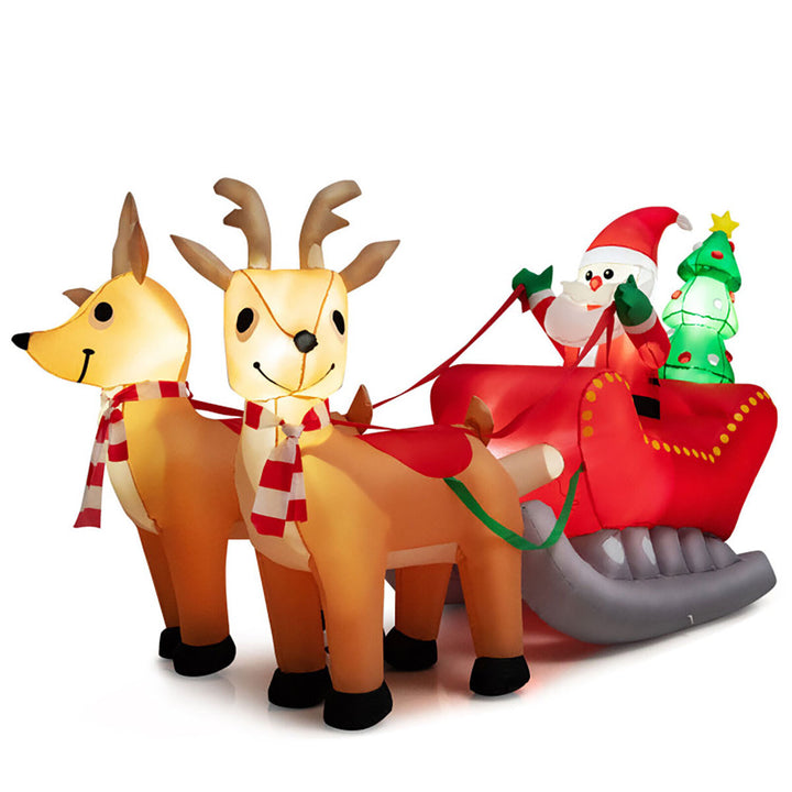 7-Ft. Inflatable Santa Sleigh Ride