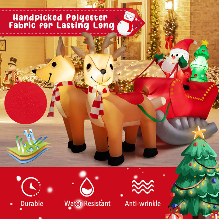 7-Ft. Inflatable Santa Sleigh Ride