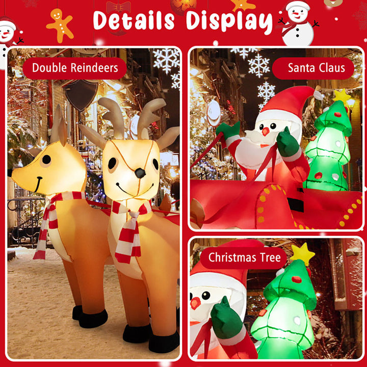 7-Ft. Inflatable Santa Sleigh Ride