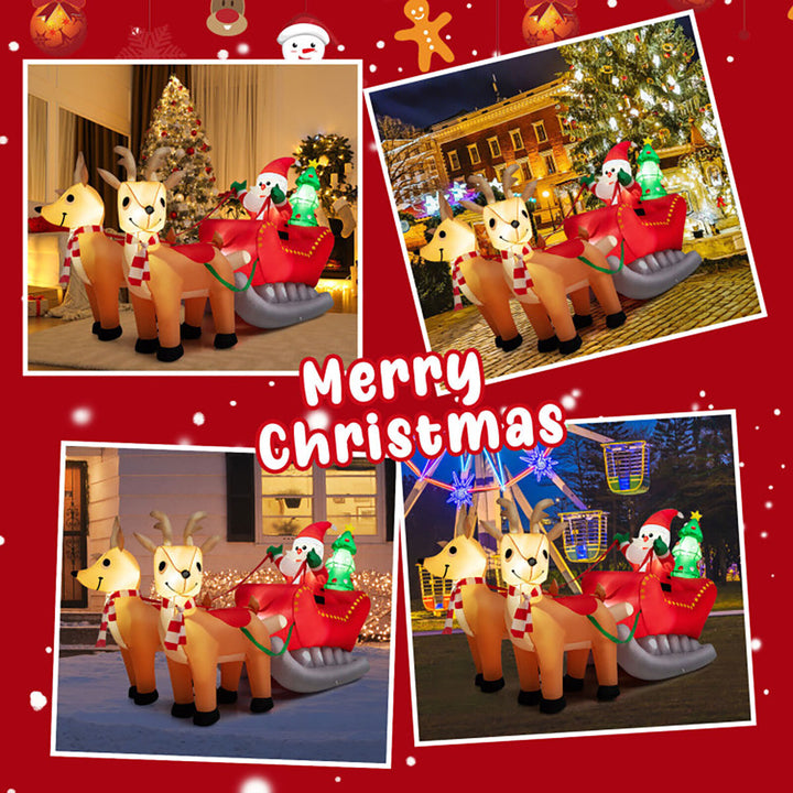 7-Ft. Inflatable Santa Sleigh Ride