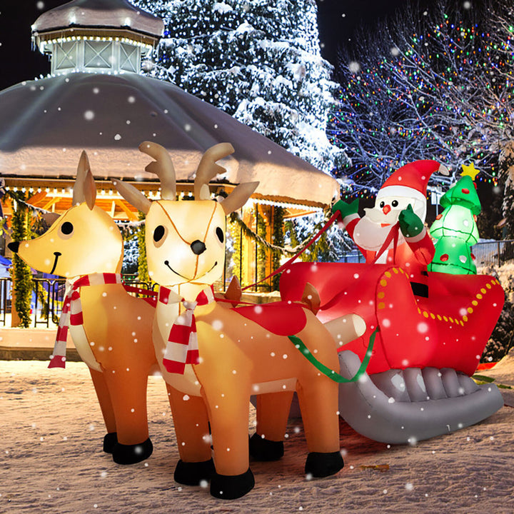 7-Ft. Inflatable Santa Sleigh Ride