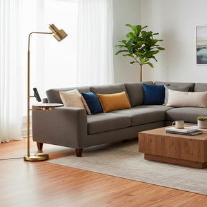 Phone Stand and Charger Floor Lamp