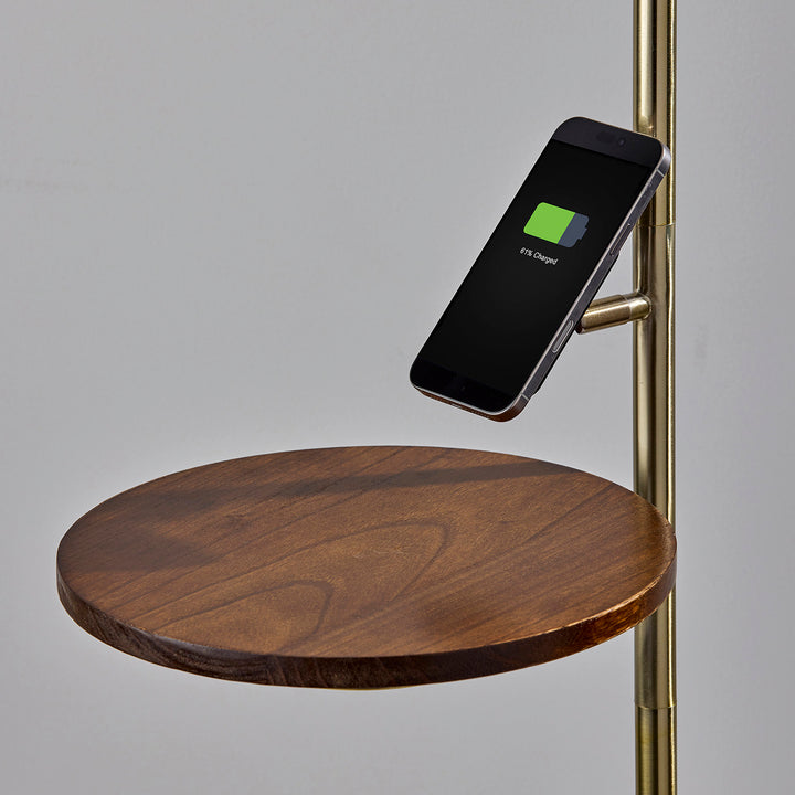 Phone Stand and Charger Floor Lamp