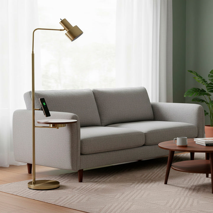 Phone Stand and Charger Floor Lamp