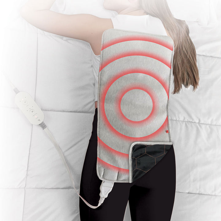 Calming Heat Copper + Charcoal Massaging Weighted Heating Pad by Sharper Image