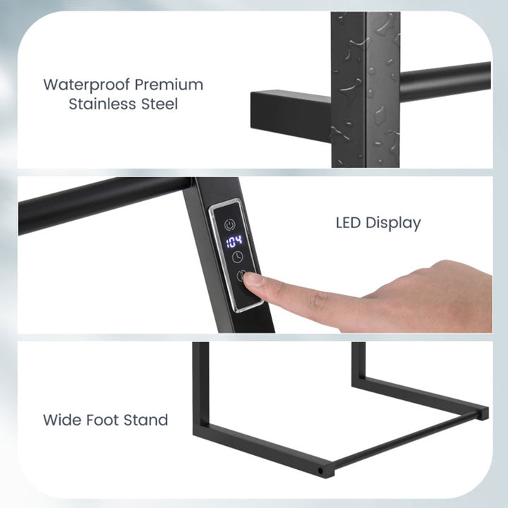 Towel Warmer Rack with LED Display