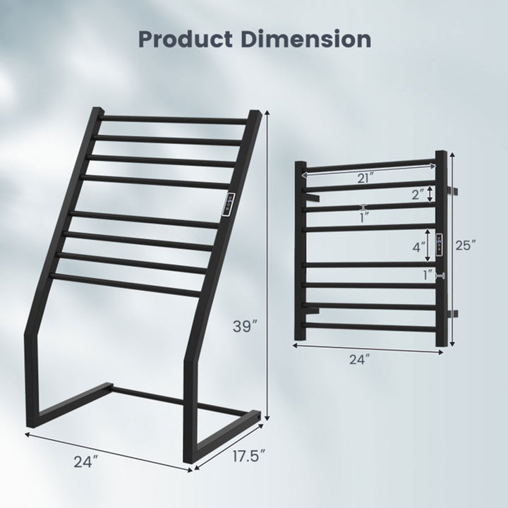 Towel Warmer Rack with LED Display