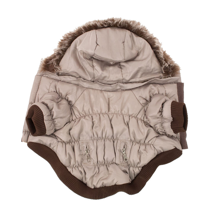 Insulated Dog Coat Parka with Removable Hood