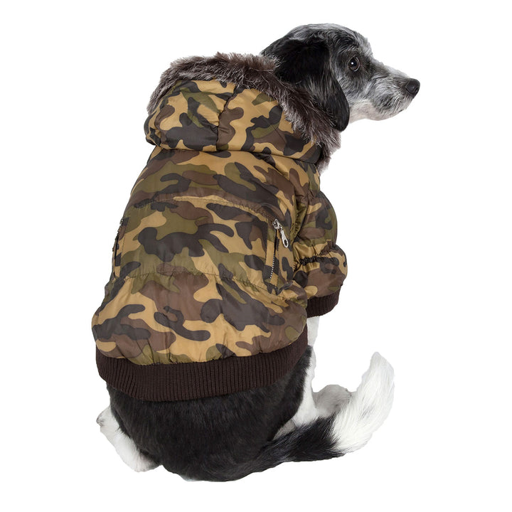 Insulated Dog Coat Parka with Removable Hood