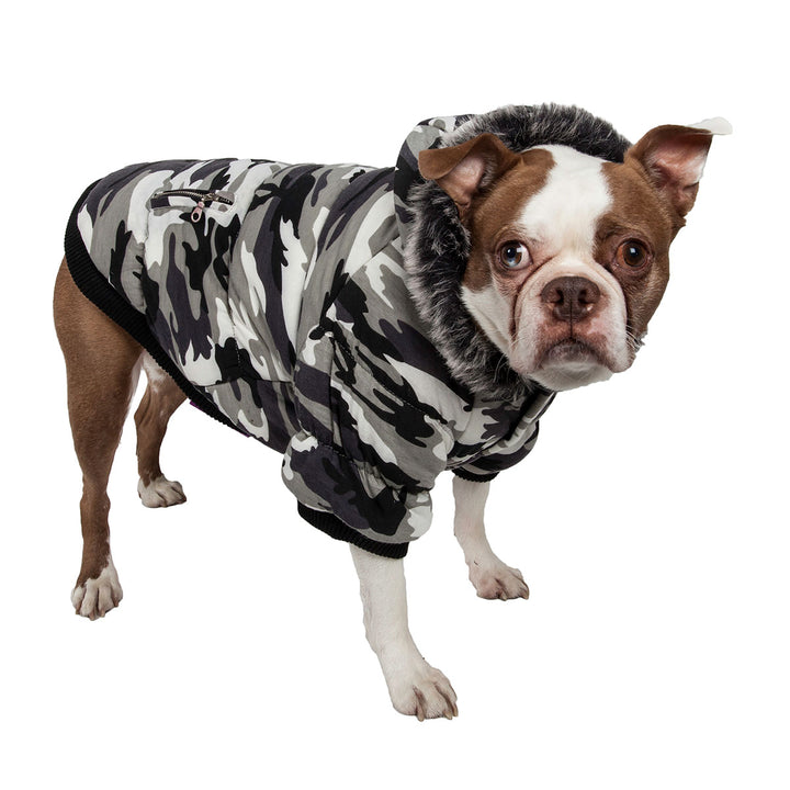Insulated Dog Coat Parka with Removable Hood