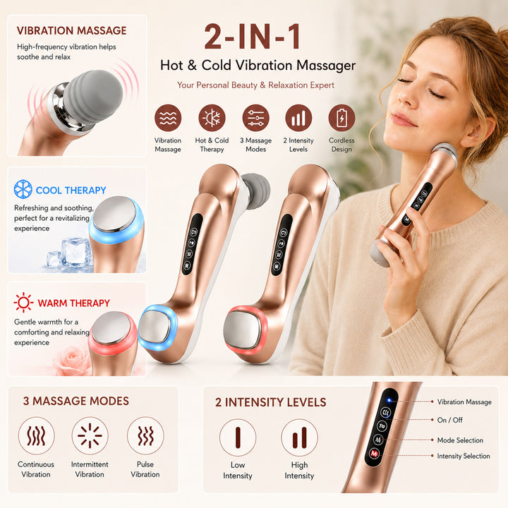 Cordless Hot and Cold Beauty Massager
