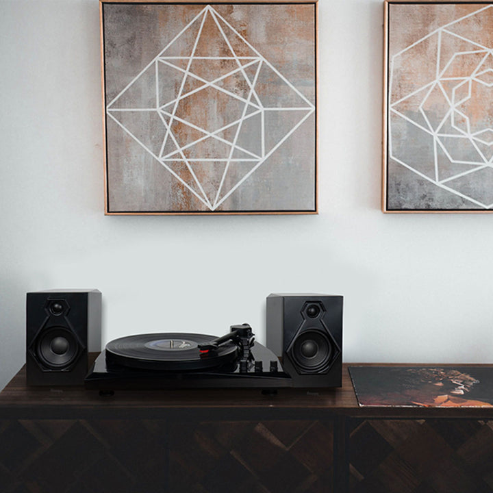 Stereo Turntable System with Speakers