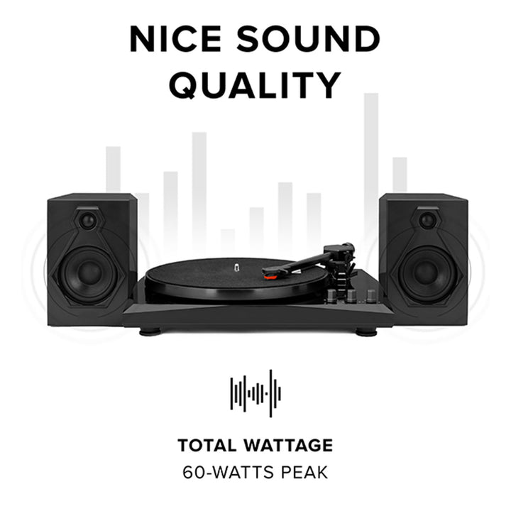 Stereo Turntable System with Speakers