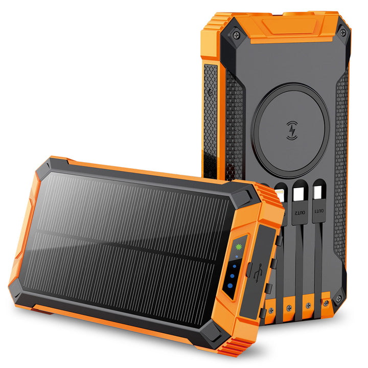 20000mAh Solar Power Bank with Wireless Charging