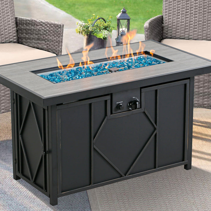 60,000 BTU Rectangular Propane Fire Pit