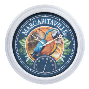 Margaritaville Indoor/Outdoor Wall Clock with Temperature