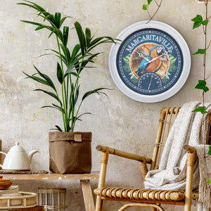 Margaritaville Indoor/Outdoor Wall Clock with Temperature