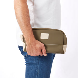 Water and Tear-Resistant Vinyl-Coated Nylon Toiletry Bag