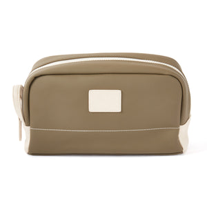 Water and Tear-Resistant Vinyl-Coated Nylon Toiletry Bag
