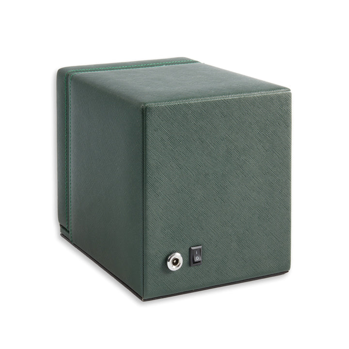 Single Watch Winder in Hunter Green Leather