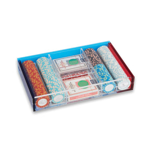 Acrylic Poker set with 200 Casino Grade Chips