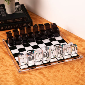 Modern Lucite Chess Set
