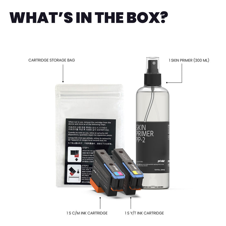 Ink Cartridge Kit for Deluxe Portable Tattoo Printer