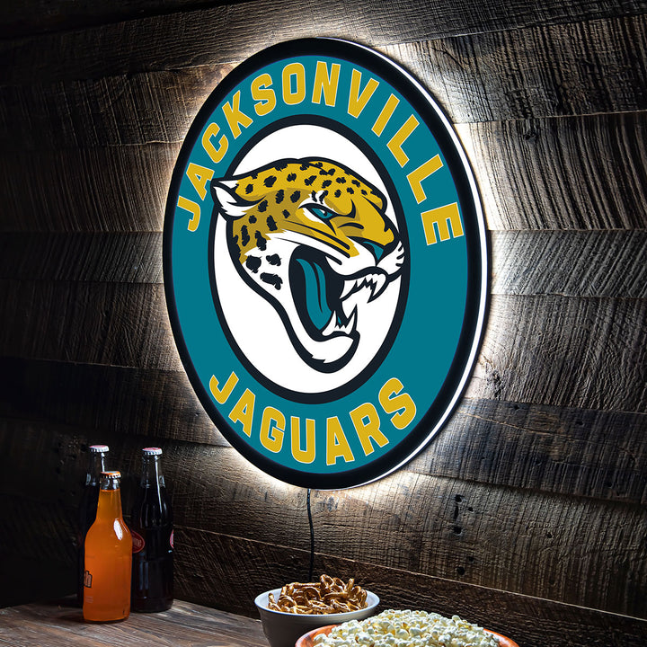 NFL Backlit Full Edge Round Wall Sign