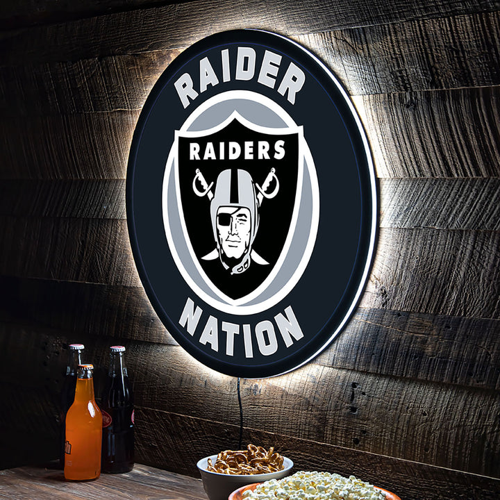 NFL Backlit Full Edge Round Wall Sign