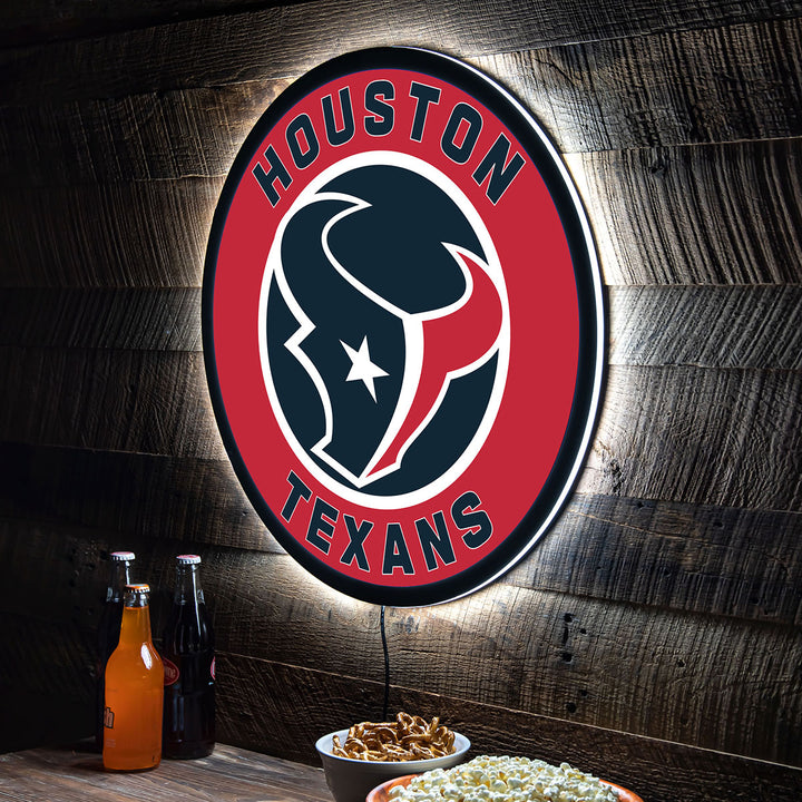 NFL Backlit Full Edge Round Wall Sign