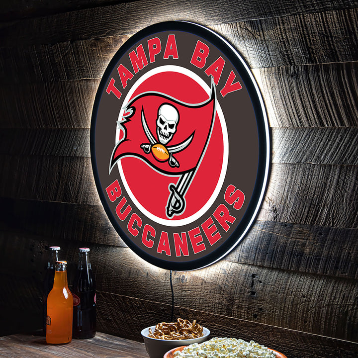 NFL Backlit Full Edge Round Wall Sign