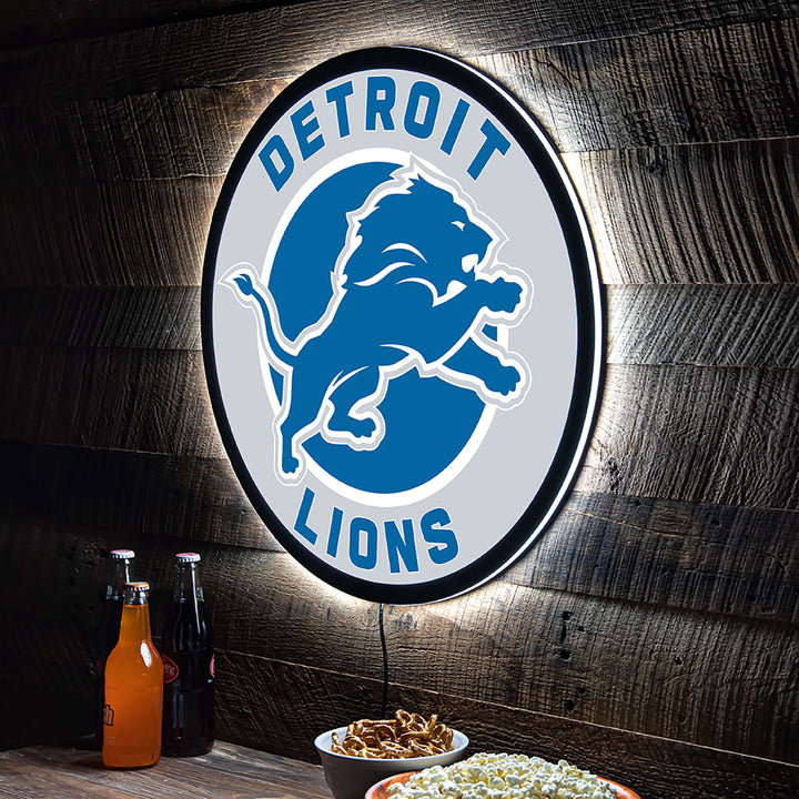 NFL Backlit Full Edge Round Wall Sign