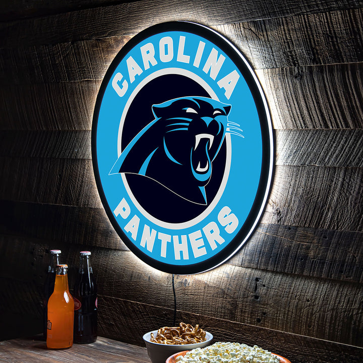 NFL Backlit Full Edge Round Wall Sign