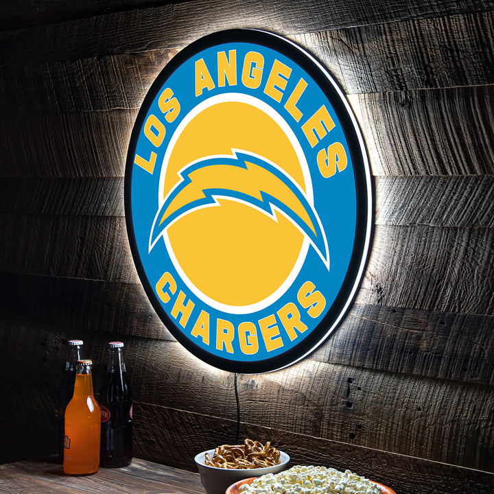 NFL Backlit Full Edge Round Wall Sign