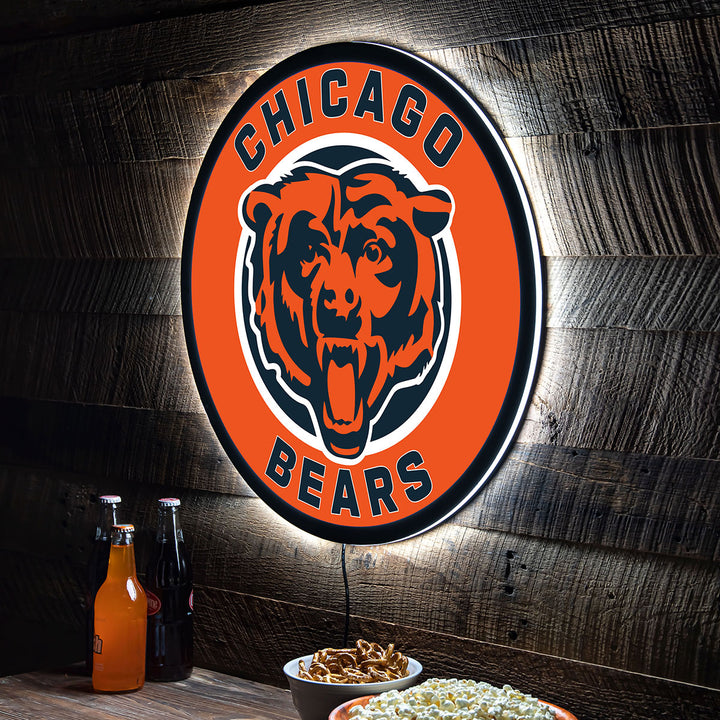 NFL Backlit Full Edge Round Wall Sign