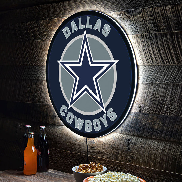 NFL Backlit Full Edge Round Wall Sign