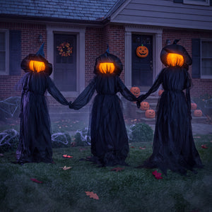 Lighted Outdoor Witch Stakes (Set of 3) - primary product image