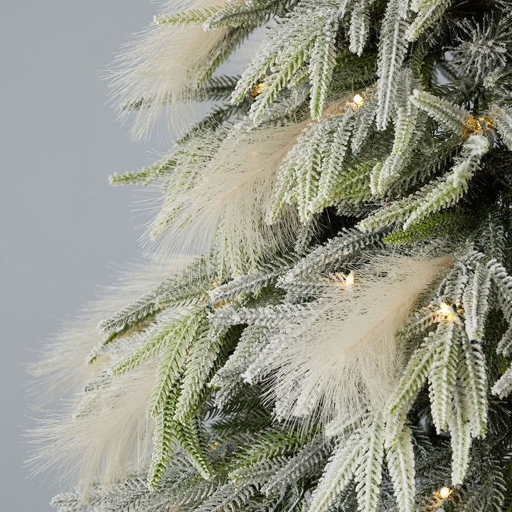 7.5' Pine and Pampas Christmas Tree
