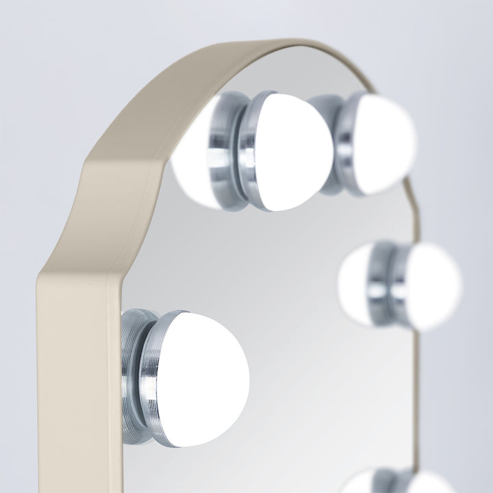 LED Scalloped Hollywood Mirror