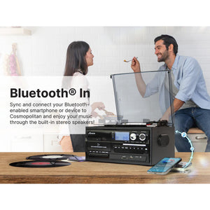 8-in-1 Retro Inspired Multimedia Center
