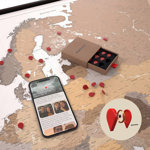 Pin and Remember Photo-Linked World Map with Pins