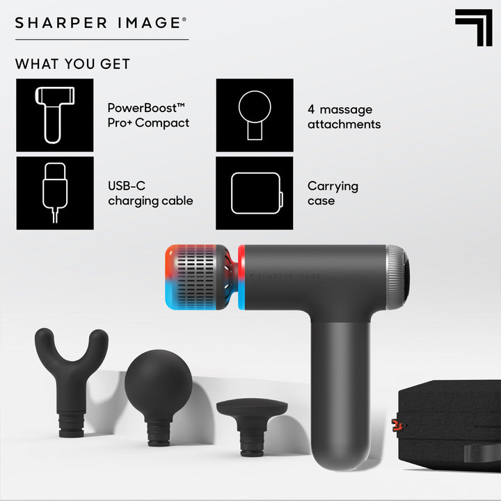 Sharper Image PowerBoost Pro Plus Hot and Cold Compact Massage Gun